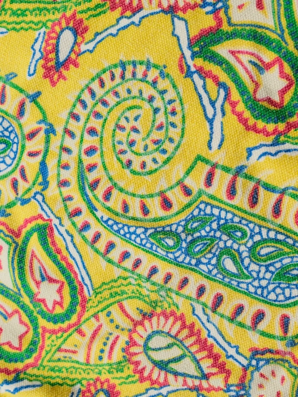 Vintage Polo Ralph Lauren USA Yellow Paisley Polo Shirt Rare Made in USA Medium